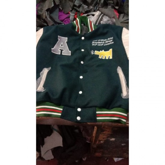 Axel Arigato Keith Haring Green Varsity Jacket