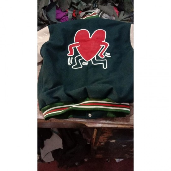 Axel Arigato Keith Haring Green Varsity Jacket