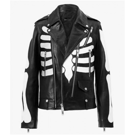 Axl Rose Guns N Roses Skeleton Motorcycle Costume Leather Jacket