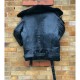 B3 Pilot Military Bomber Leather Jacket Black Real Leather R Fur Coat