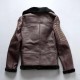 B3 Winter Leather Coat Mens Genuine Cow Skin Real Fur Shearling Brown And Black Leather Jacket Mens