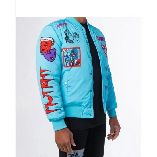 Baby Blue Mutant Bomber Jacket