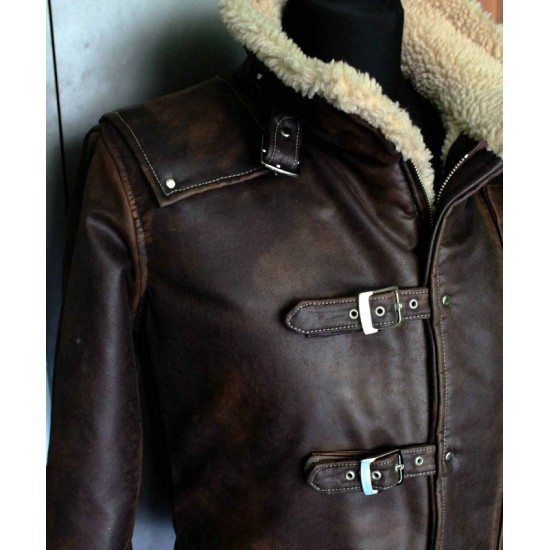 BJ Blazkowicz Wolfenstein New Order Shearling Leather Jacket