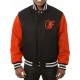 Baltimore Orioles Orange with Black Wool Varsity Jacket