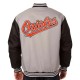 Baltimore Orioles Poly Twill Black and Gray Full-Snap Jacket