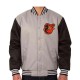 Baltimore Orioles Poly Twill Black and Gray Full-Snap Jacket