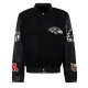 Baltimore Ravens Black Biker Varsity Jacket