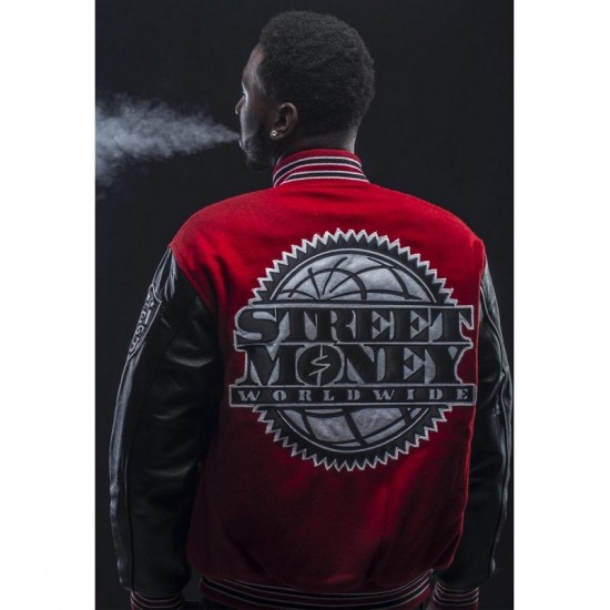 Bankroll Fresh Street Money Worldwide Letterman Jacket