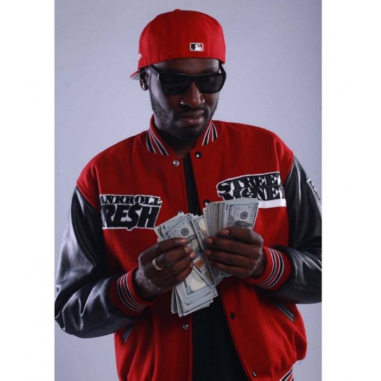 Bankroll Fresh Street Money Worldwide Letterman Jacket