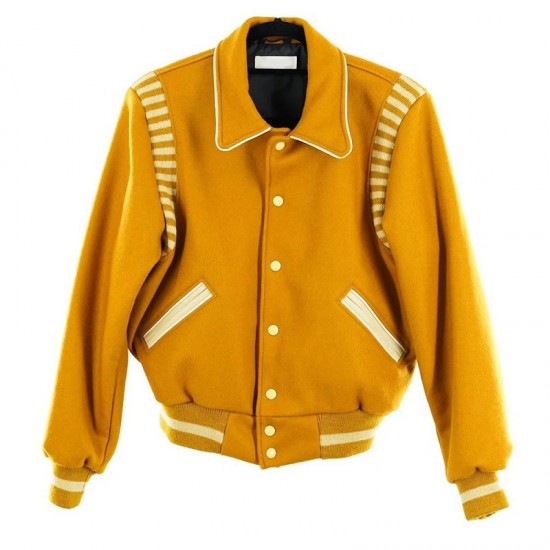 Bare Knuckles Western Varsity Wool Yellow Jacket