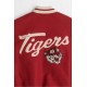 Baseball Embroidered Red Tigers Wool Varsity Jacket