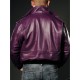 Batman Joker Goon Bomber Purple Leather Jacket