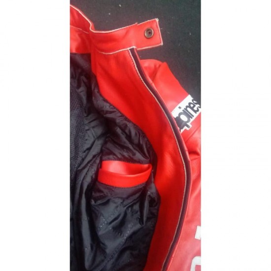 Bell Ferrari Red Leather Jacket