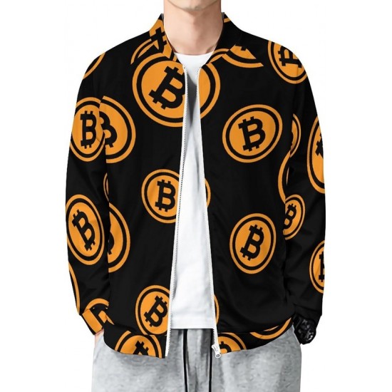 Bitcoin Logo Bomber Jacket