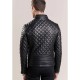 Black Diamond Biker Motorcycle Leather Jacket Black Slim Fit Jacket