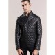 Black Diamond Biker Motorcycle Leather Jacket Black Slim Fit Jacket