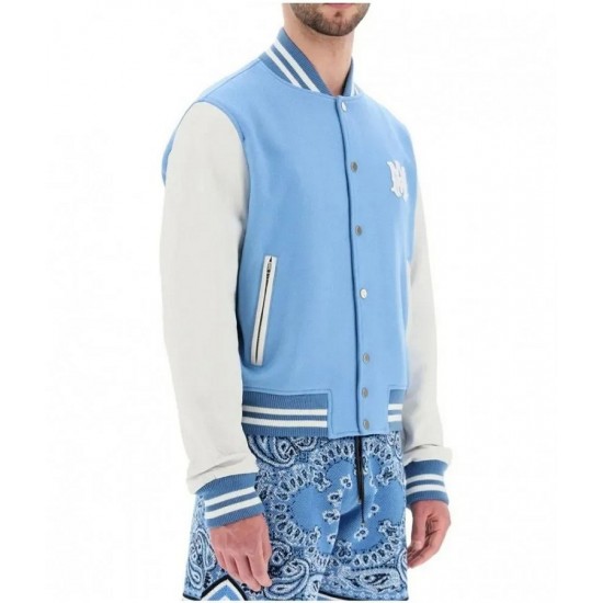 Blue and White Varsity Jacket