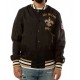 Bomber New Orleans Saints Black Satin Jacket