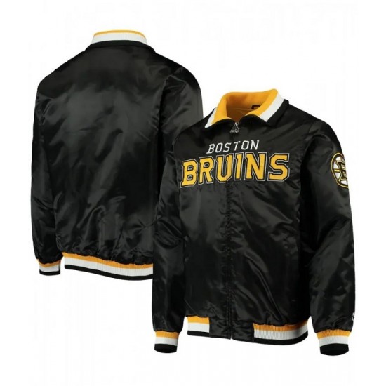 Boston Bruins Starter Bomber Black Jacket