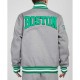 Boston Celtics Crest Emblem Heather Grey Varsity Wool Jacket