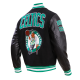 Boston Celtics Retro Clasiic Rib Black Varsity Jacket