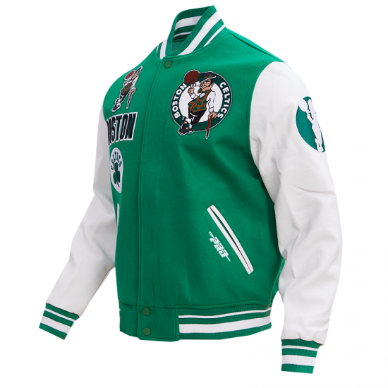 Boston Celtics Retro Clasiic Rib Varsity Jacket