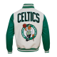 Boston Celtics Retro Clasiic Rib White Varsity Jacket