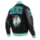 Boston Celtics Retro Classic Rib Black Wool Varsity Jacket