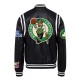 Boston Celtics Vegan Black Varsity Leather Jacket