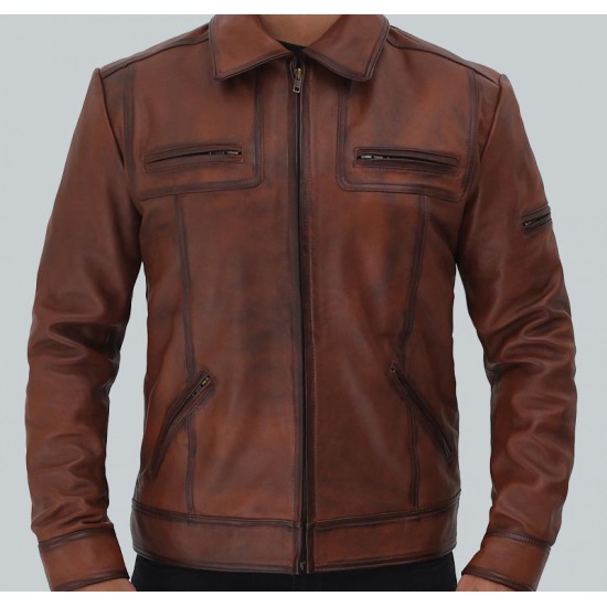 Bradford Casual Leather Jacket Men's