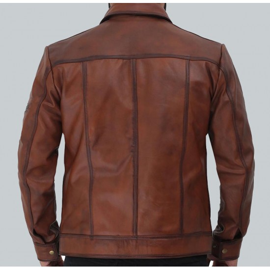 Bradford Casual Leather Jacket Men's