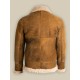 Bradpit Men Brown Aviator Jacket