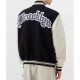 Brooklyn Nets 12 Black Wool and Leather Letterman Jacket