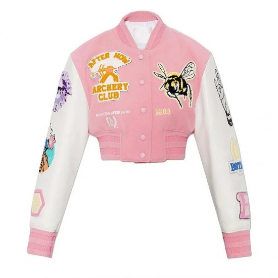 Bstroy Logo Embroidered Cropped Jacket