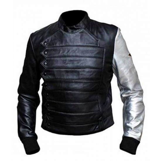 Bucky Barnes Silver Sleeves Winter Soldier Jacket