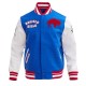 Buffalo Bills Retro Classic Rib Blue Wool Varsity Jacket