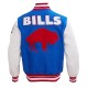 Buffalo Bills Retro Classic Rib Blue Wool Varsity Jacket