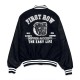 Bulldog First Row Black Varsity Jacket