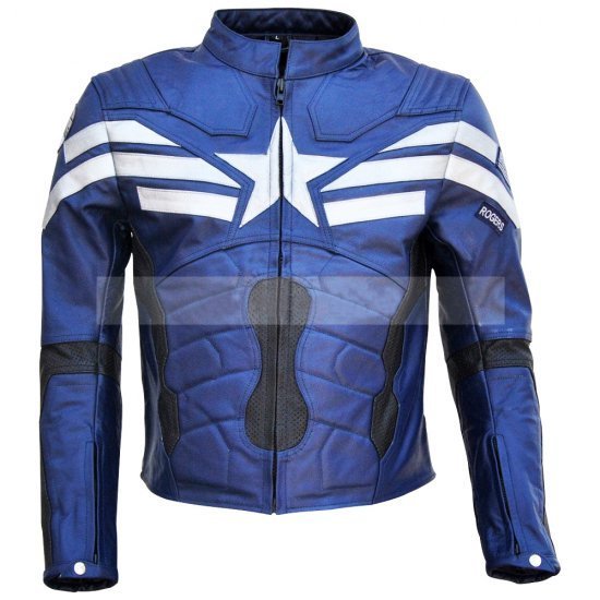 Captain America Winter Soldier Biker Leather Jacket