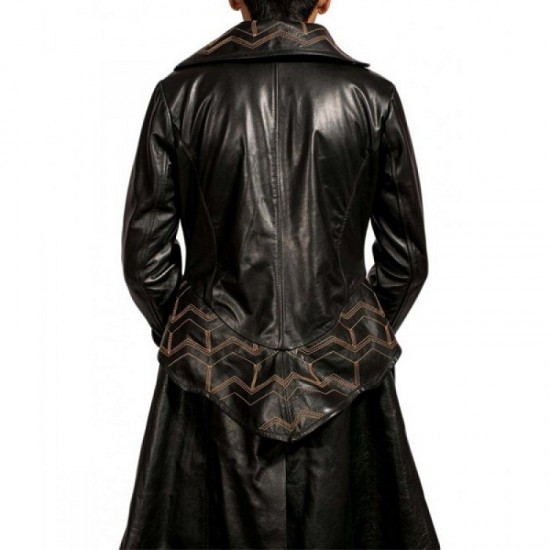 Captain Hook Leather Trench Coat