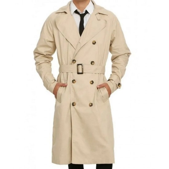 Castiel Supernatural Beige Trench Coat