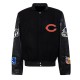 Chicago Bears Black Biker Varsity Jacket