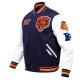 Chicago Bears Retro Classic Rib Navy Blue Wool Varsity Jacket