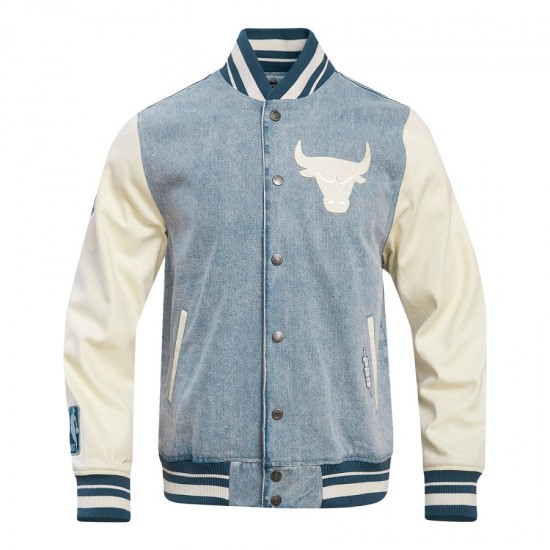 Chicago Bulls City Denim Varsity Jacket