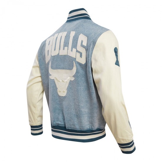 Chicago Bulls City Denim Varsity Jacket