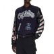 Chicago Bulls Off-White Purple Varsity Jacket