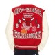 Chicago Bulls Off-White Red Varsity Jacket