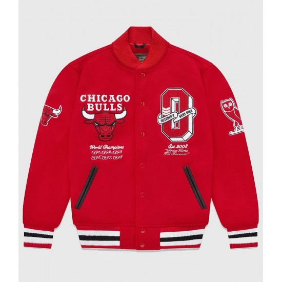 Chicago Bulls Red Varsity Jacket