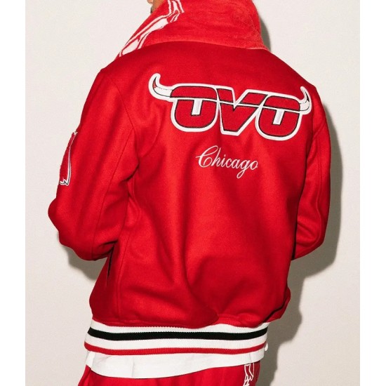 Chicago Bulls Red Varsity Jacket