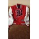 Chicago Bulls Red Wool and White Leather Varsity Letterman Jacket